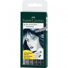 Faber-Castell Artist Pens Soft Brush / 6 Pcs